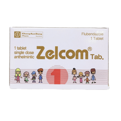 Tẩy giun Zelcom Hàn Quốc vỉ 1 viên cho bé từ 2 tuổi & người lớn