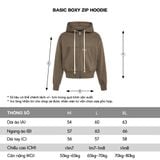 BASIC BOXY ZIP HOODIE