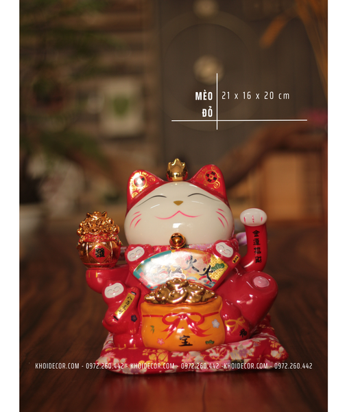  MÈO THẦN TÀI VẪY TAY ĐỎ 