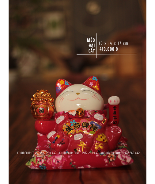  MÈO THẦN TÀI VẪY TAY ĐỎ 