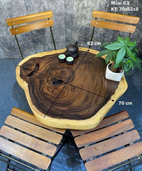  BÀN CAFE GỖ ME TÂY 