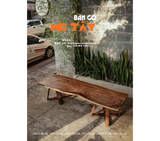  BÀN GỖ ME TÂY 200 x 65-59-61 x 5 cm 
