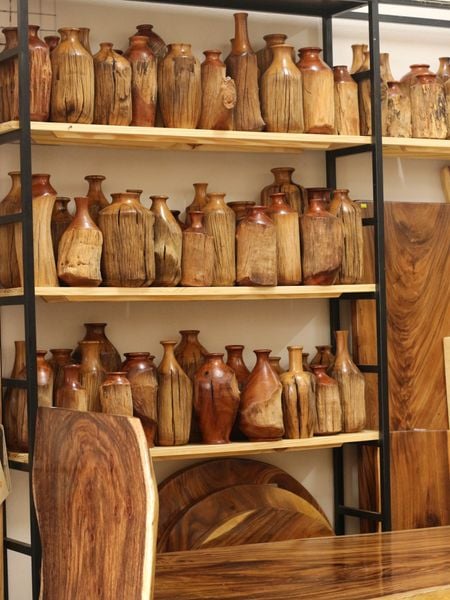  BÌNH GỖ LŨA DECOR 