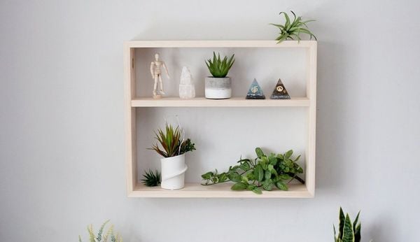  KỆ GỖ 2 TẦNG TREO TƯỜNG 