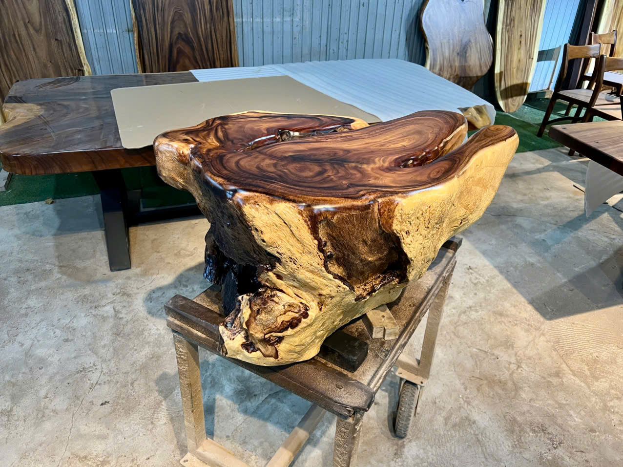  BÀN SOFA GỖ ME TÂY NGUYÊN KHỐI 