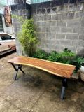  BÀN GỖ ME TÂY 204 x 64-56-62 x 5 cm 