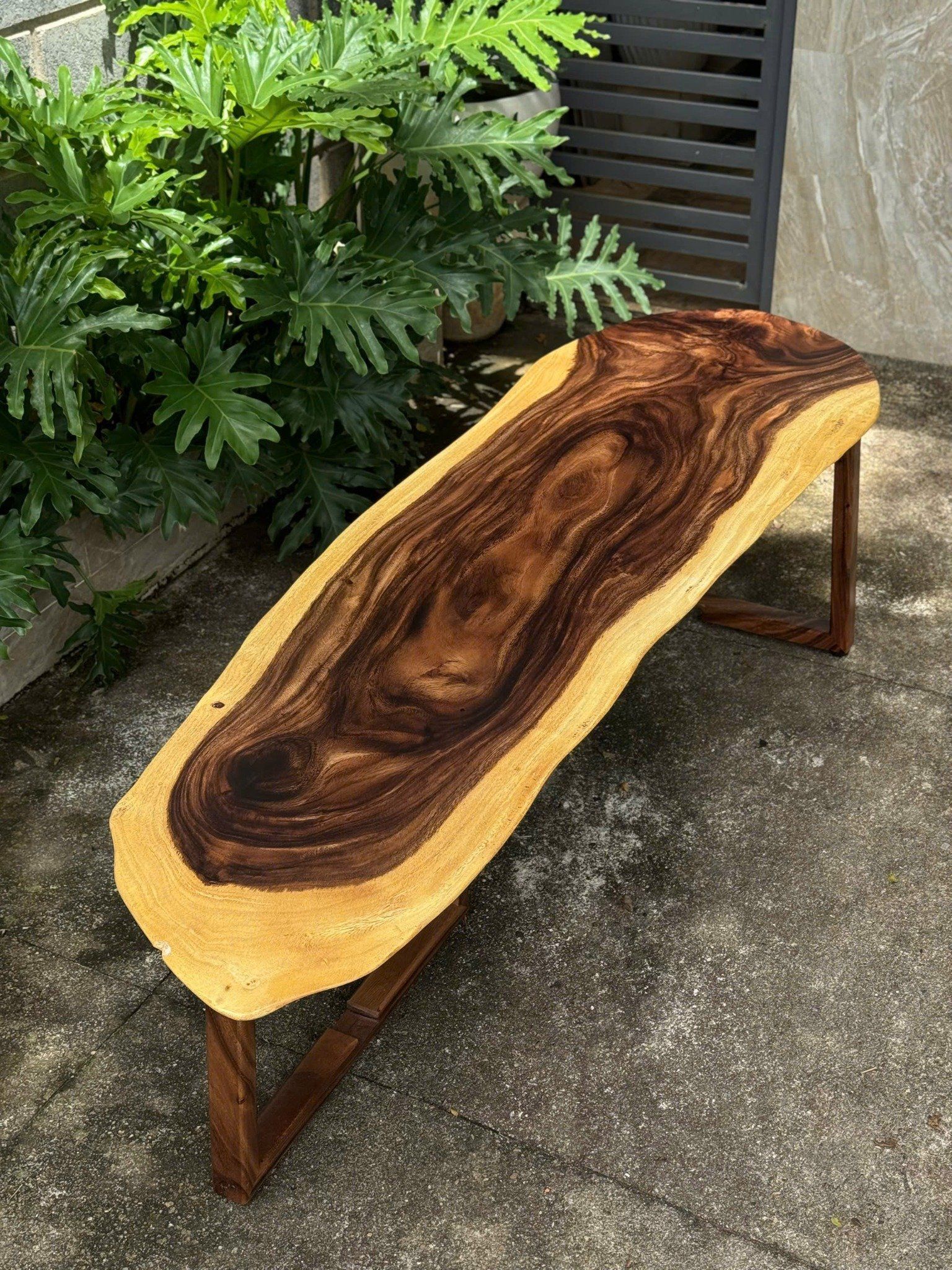  BÀN GỖ ME TÂY 175 x 35-50 x 3 cm 