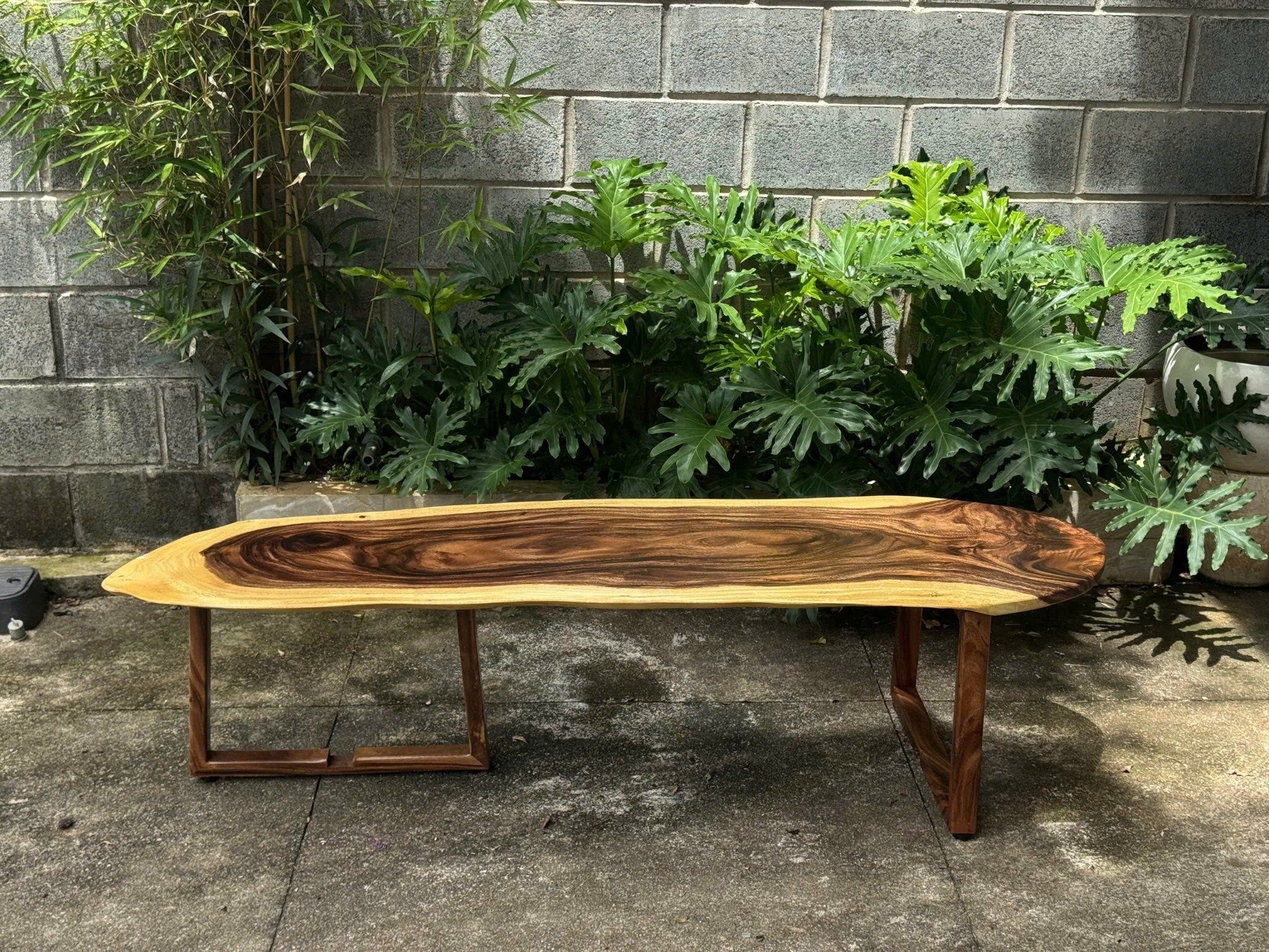  BÀN GỖ ME TÂY 175 x 35-50 x 3 cm 