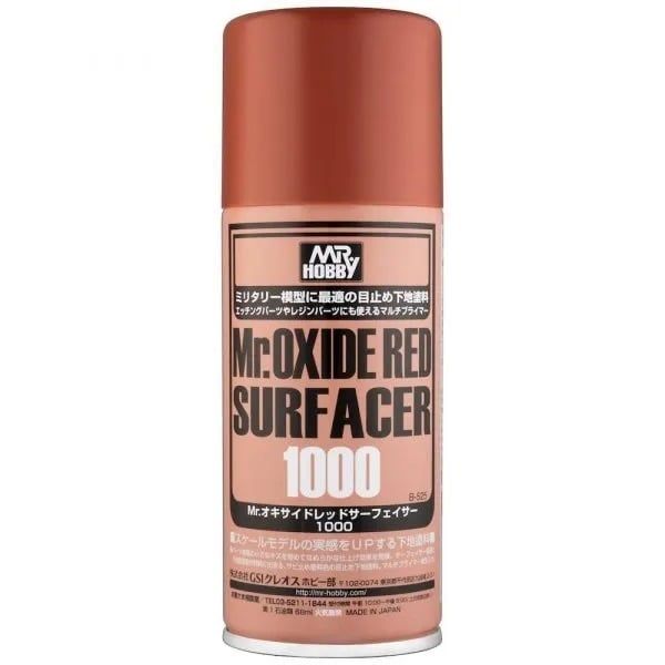  Mr Hobby Surfacer 1000 Primer Spray - Oxide Red - B-525 