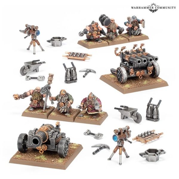  DWARFEN M/HOLDS:DWARF CANNON & ORGAN GUN 