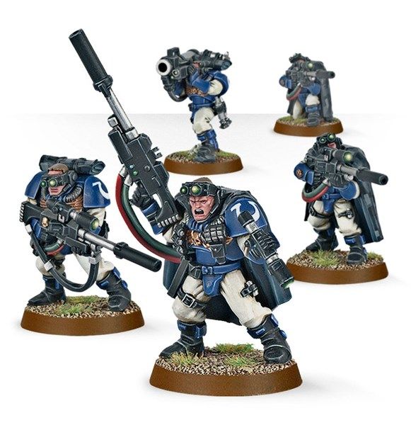  SPACE MARINES SCOUTS WITH SNIPER RIFLES 
