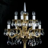 ĐÈN CÂY PHA LÊ TIỆP - THÂN GỌNG ĐỒNG THAU  T FELICITA BRASS ANTIQUE FL