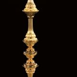 ĐÈN CÂY PHA LÊ TIỆP - THÂN GỌNG ĐỒNG THAU  T FELICITA BRASS ANTIQUE FL