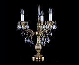 ĐÈN BÀN PHA LÊ TIỆP AMBER III-BRASS ANTIQUE TL-GỌNG ĐỒNG THAU