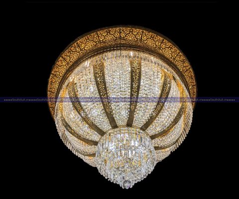 Đèn trần pha lê ai cập mạ vàng 3900-1200-24k