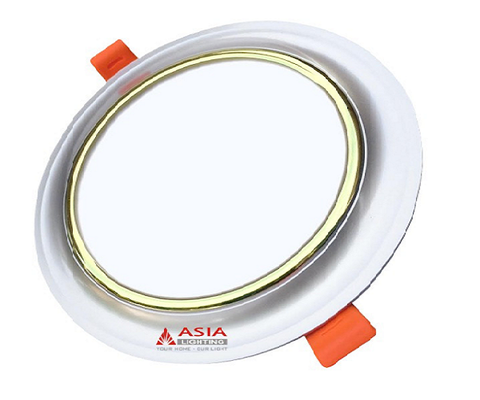 ĐÈN LED ASIA ÂM TRẦN MẶT CONG VIỀN VÀNG