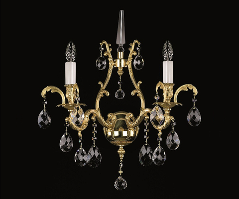 ĐÈN TƯỜNG PHA LÊ TIỆP ZANA II-WL 7-02 GỌNG ĐỒNG THAU