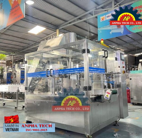 Máy Đóng Gói Bim Bim, Snack (Dạng túi có sẵn) Anpha Tech ISO 9001:2015 Made In Vietnam