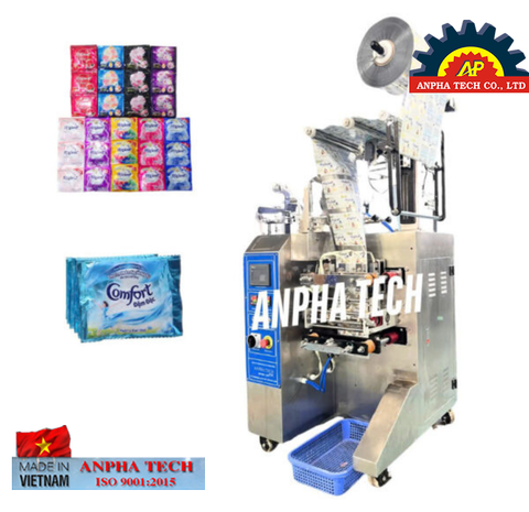 Máy Đóng Gói Nước Xả Vải Túi Đôi Anpha Tech ISO 9001:2015 Made In Vietnam