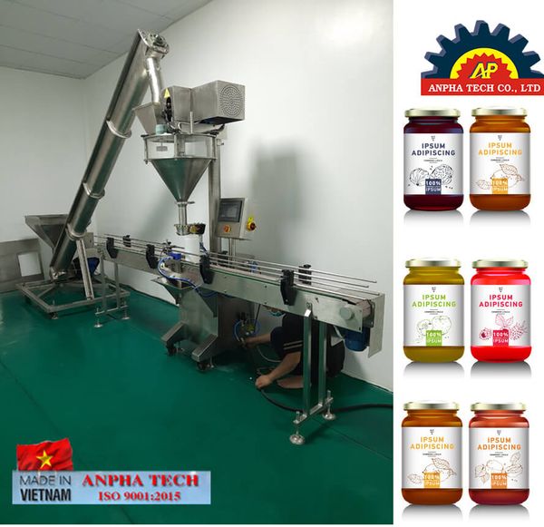 Máy đóng gói bột ngũ cốc DAL1000-V quy mô gia đình, xưởng, HTX Anpha Tech ISO 9001:2015 Made In Vietnam