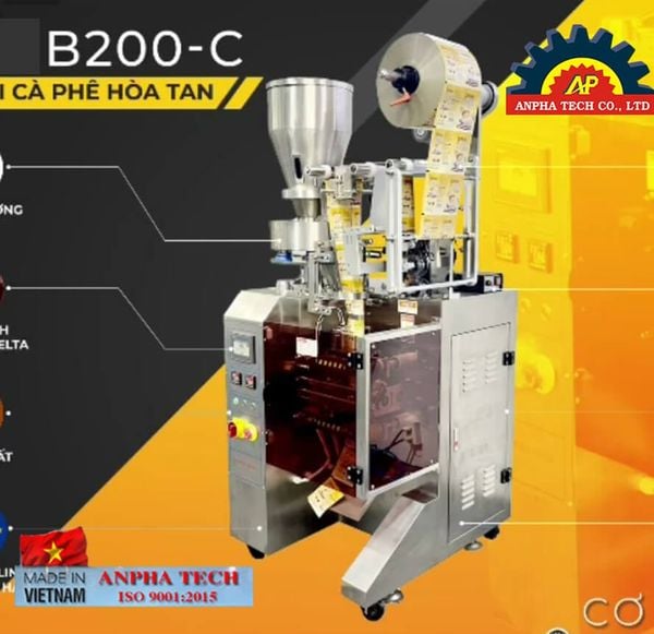 Máy đóng gói cà phê bột hòa tan Anpha Tech B200-C ISO 9001:2015 Made In Vietnam