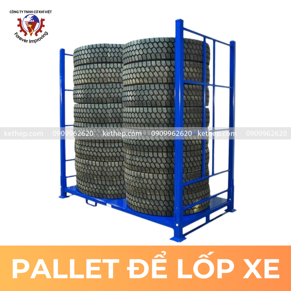 Kệ Pallet để lốp xe | Kệ để vỏ xe ô tô giá rẻ – Kệ Lắp Ráp
