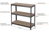 Kệ Đa Năng 2 Trong 1 - 3 Tầng - Bửng Ván - Màu Xám 