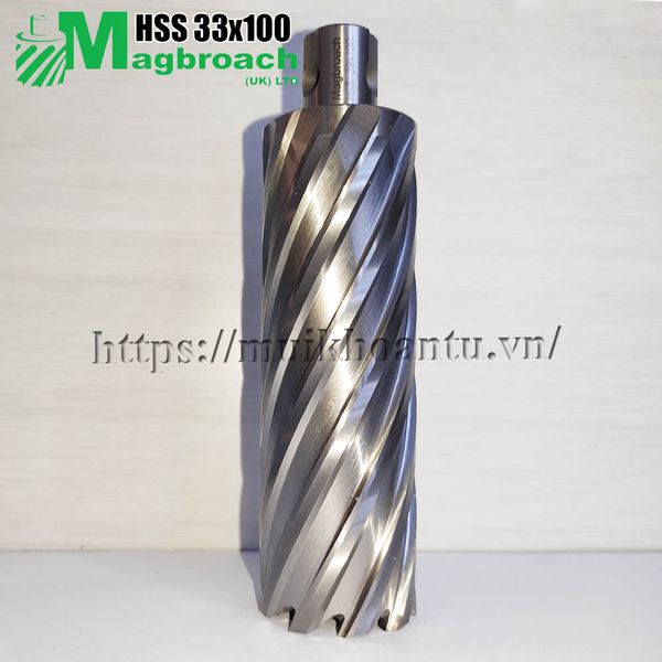 Mũi khoan từ thép gió phi 33 khoan sâu 100mm