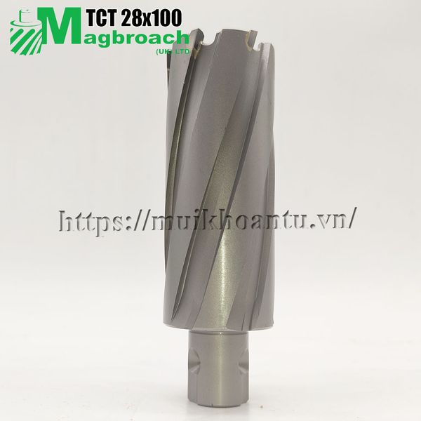 Mũi khoan từ TCT phi 28 khoan sâu 100mm