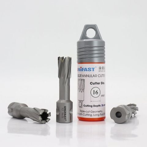 Mũi khoan từ UNIFAST phi 16 TCT 16x35 loại hợp kim siêu cứng