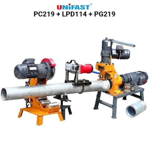 Combo (máy khoan ống + máy cắt ống + máy cán rãnh ống)