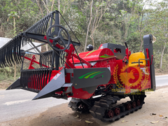Máy Gặt Lúa Mini 1.6 CROS – Động Cơ Đầu D, Hàm Cắt 1m4, Hút Thóc Tự Động