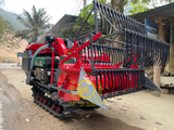Máy Gặt Lúa Mini 1.6 CROS – Động Cơ Đầu D, Hàm Cắt 1m4, Hút Thóc Tự Động
