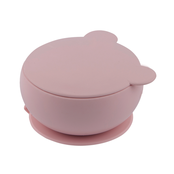 MinikOiOi Chén Ăn Kèm Nắp Đậy Silicone Có Đế Hít Chống Trơn
