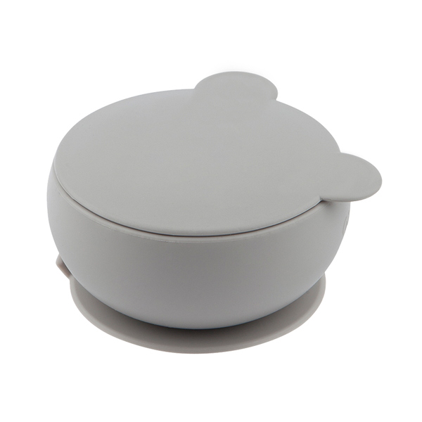 MinikOiOi Chén Ăn Kèm Nắp Đậy Silicone Có Đế Hít Chống Trơn