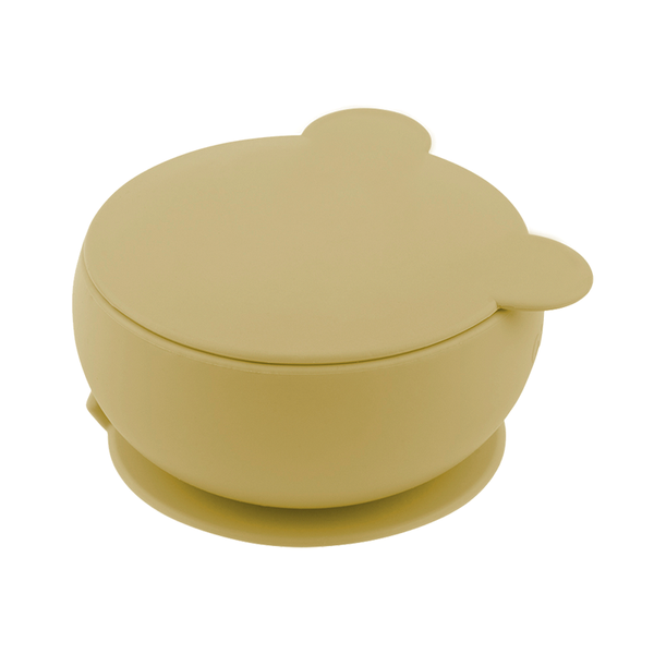 MinikOiOi Chén Ăn Kèm Nắp Đậy Silicone Có Đế Hít Chống Trơn