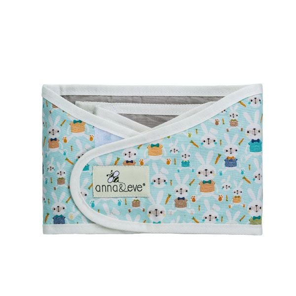 Anna&Eve Khăn Quấn Ngủ Ngon, Chống Giật Mình Cho Bé Sơ Sinh - Chú Thỏ Màu Xanh