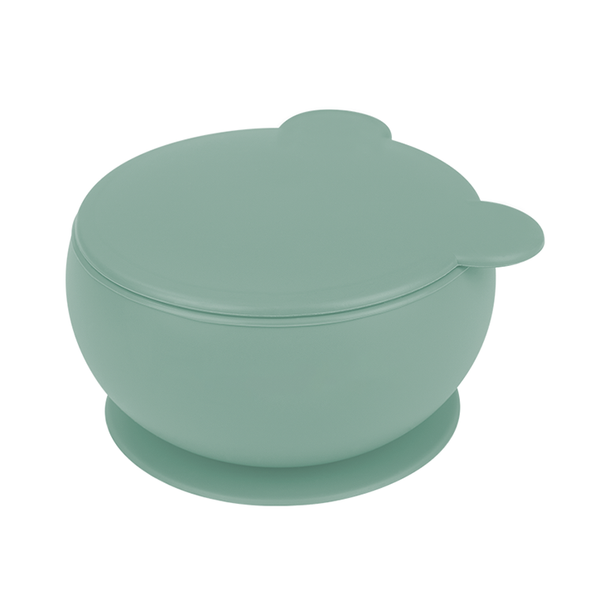 MinikOiOi Chén Ăn Kèm Nắp Đậy Silicone Có Đế Hít Chống Trơn