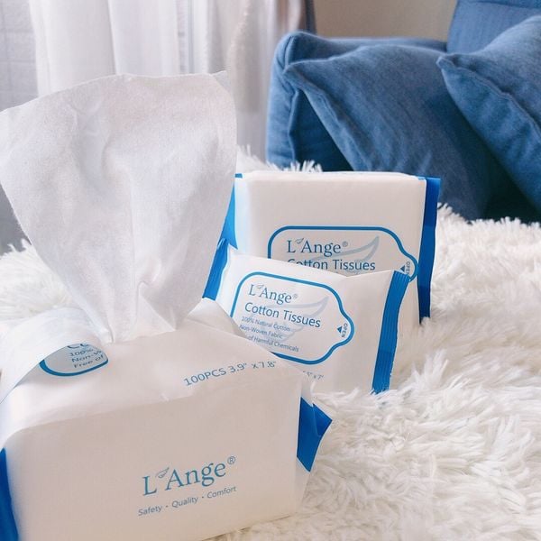 L'Ange Khăn Vải Khô Đa Năng Cho Mẹ & Bé (Bịch 100 Miếng)
