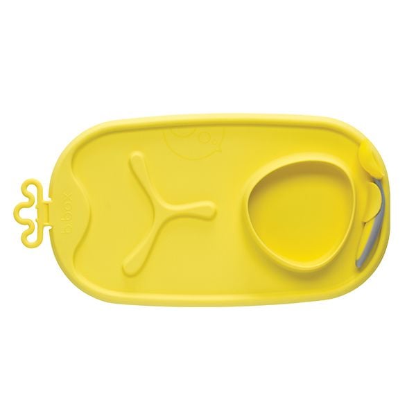 b.box Khay Ăn Dặm Silicone Có Thể Cuộn Tròn, Tặng Kèm Muỗng Cho Bé
