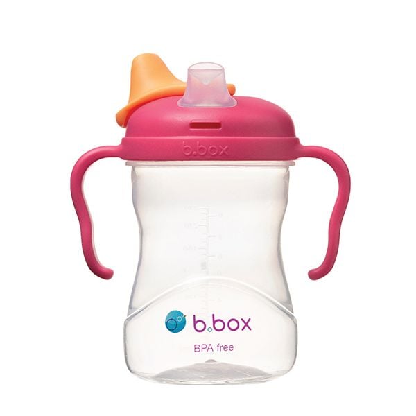 b.box Bình Nước Vòi Silicone 240ml Có Van Chống Sặc Cho Bé Tập Uống Nước