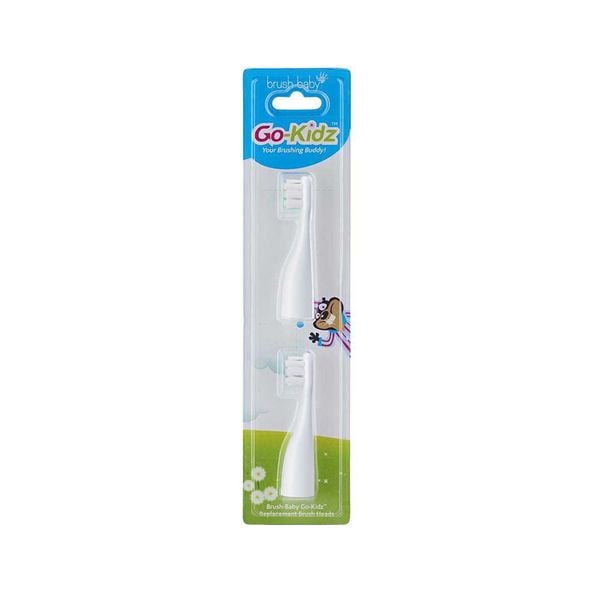 Brush-Baby Bộ 2 Đầu Bàn Chải Thay Thế Bàn Chải Điện Sóng Âm GoKidz (Từ 3 Tuổi)