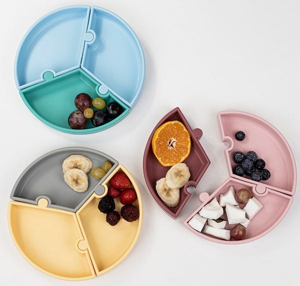 MinikOiOi Khay Ăn Dặm Silicone Có Thể Tháo Rời