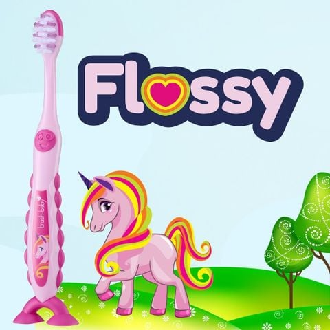 Brush-Baby Bộ 2 Bàn Chải Đánh Răng Flossbrush Cho Bé (3 - 6 Tuổi)
