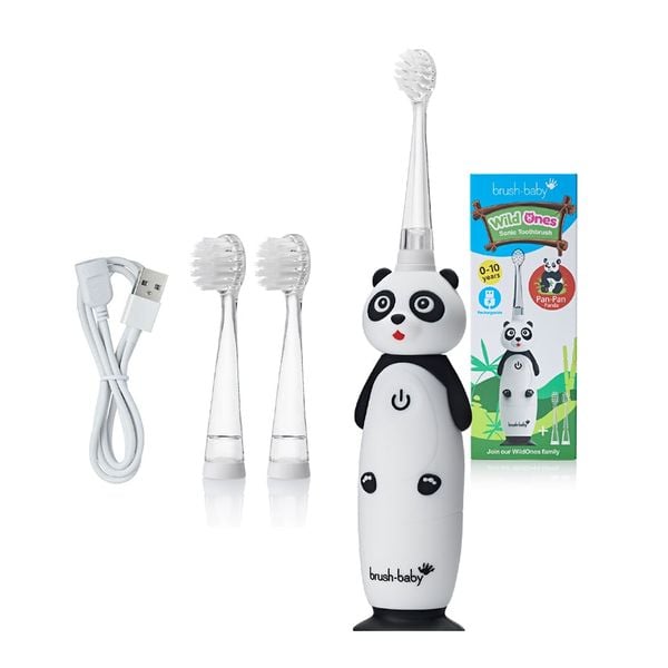 Brush-Baby Bộ 4 Đầu Bàn Chải Thay Thế Bàn Chải Điện Sóng Âm WildOnes (0 - 10 Tuổi)