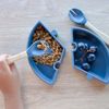 MINIKOIOI BỘ ĐÔI MUỖNG NĨA SILICONE TAY CẦM BẰNG GỖ TRE CHO BÉ