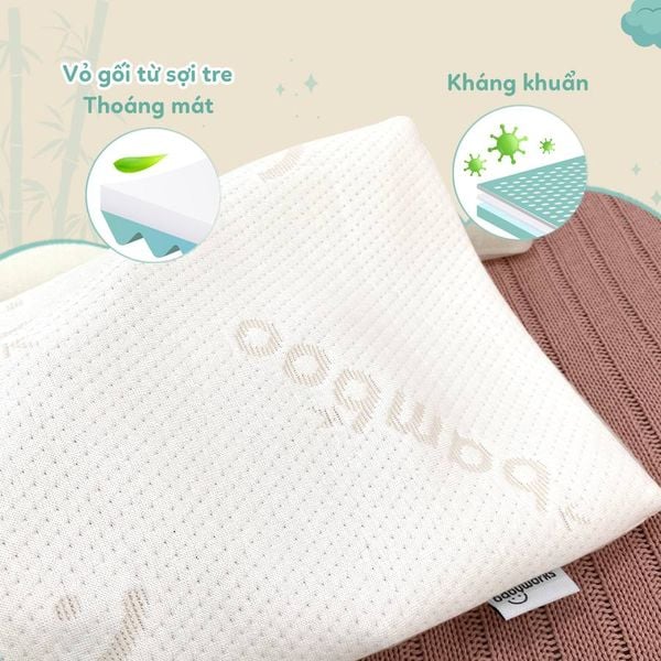 Babyworks Vỏ Gối Ngủ Thoáng Khí Mềm Mại Giúp Bé Ngủ Ngon