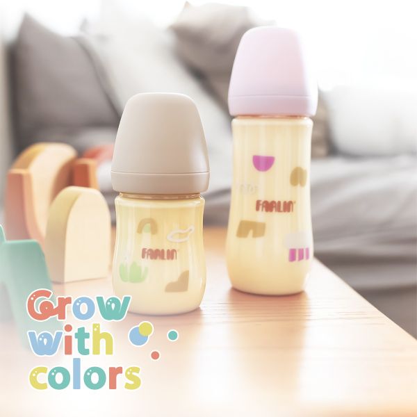 FARLIN Bình Sữa PPSU Cổ Rộng, Núm Ti Silicone Siêu Mềm, Chống Đầy Hơi Cho Bé