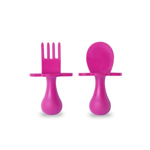 GRABEASE BỘ MUỖNG NĨA TẬP ĂN CHO BÉ - HỒNG