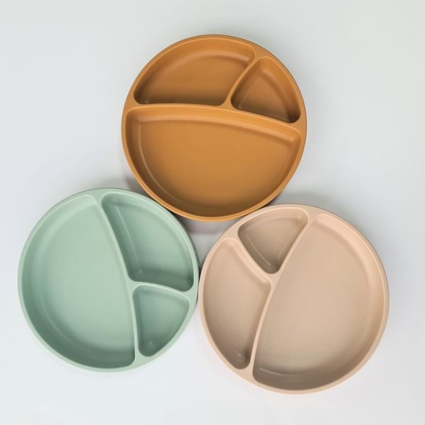 MinikOiOi Khay Ăn Dặm Silicone Có Đế Hít Chống Trơn